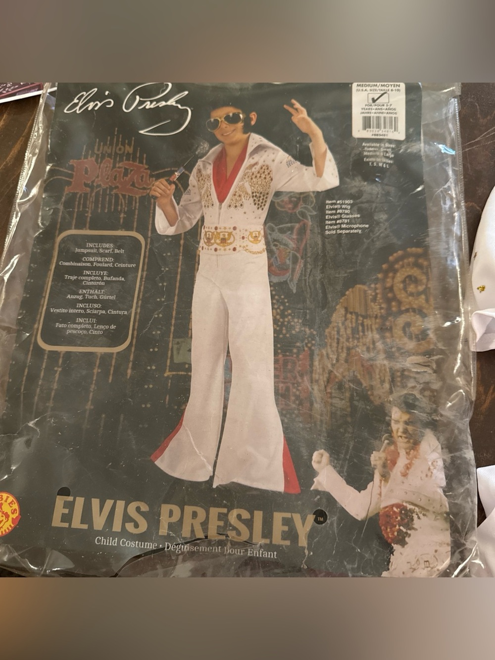 Kids Elvis Presley costume medium new in bag rubies medium